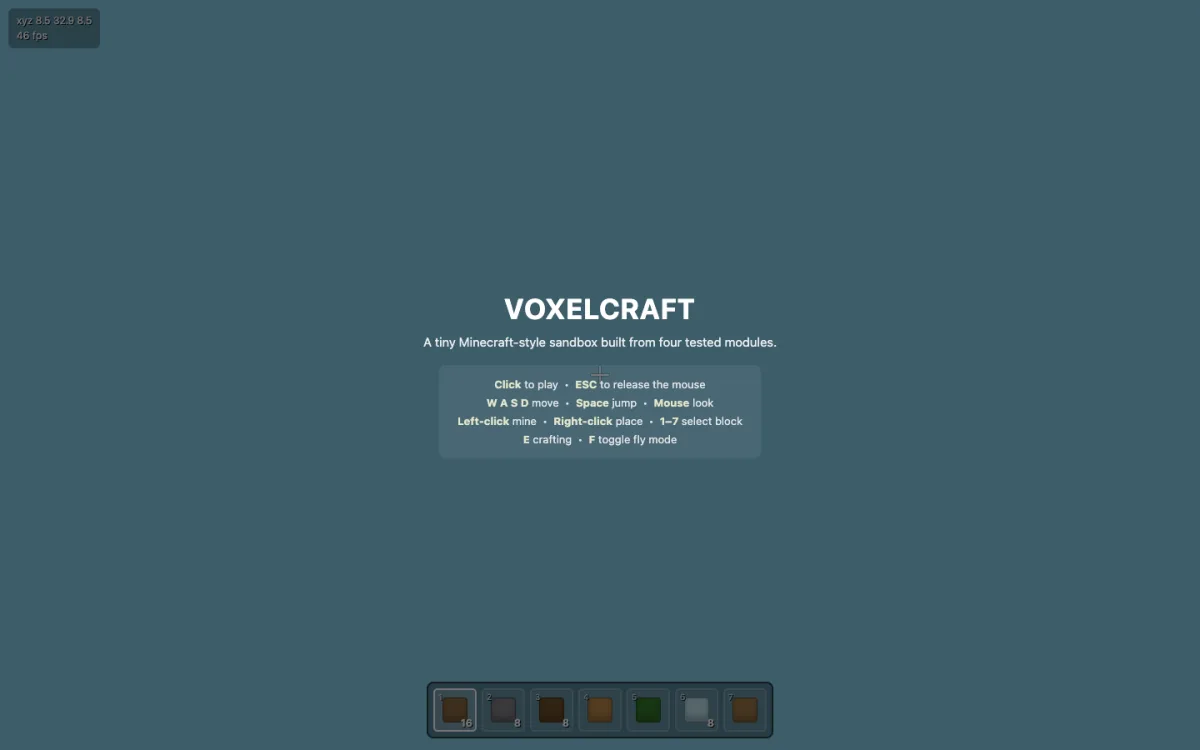 Screenshot of Voxelcraft